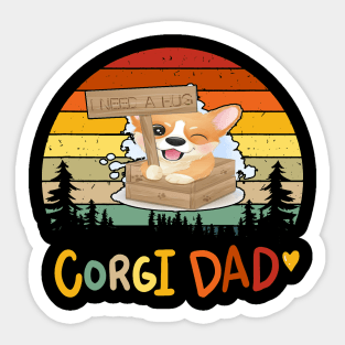 Corgi Dad  (52) Sticker